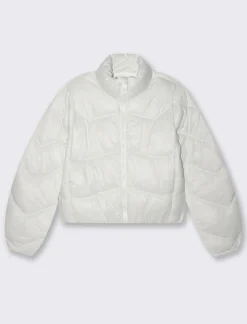 Piazza Italia Giubotto corto imbottito e tasche con chiusura zip - Bianco Store