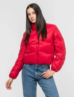 Piazza Italia Giubotto corto imbottito e tasche con chiusura zip - Rosso Cheap