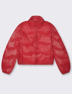 Piazza Italia Giubotto corto imbottito e tasche con chiusura zip - Rosso Cheap