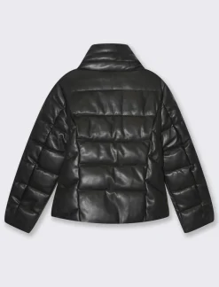 Piazza Italia Giubotto effetto pelle e parte interna in finta pelliccia - Nero Best