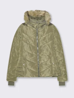 Piazza Italia Giubotto imbottito con cappuccio removibile con zip e cappuccio - salvia Verde Store