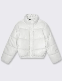 Piazza Italia Giubotto imbottito corto con collo alto modelllo bomber - gesso Bianco Best