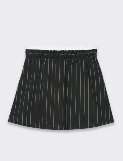 Piazza Italia Gonna a pieghe a fantasia gessata con bustino a contrasto - Righe Flash Sale