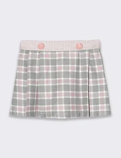 Piazza Italia Gonna a quadri con bottoni - Fantasia New