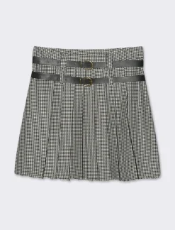 Piazza Italia GONNA CON CINTURE - Pied de poule Outlet