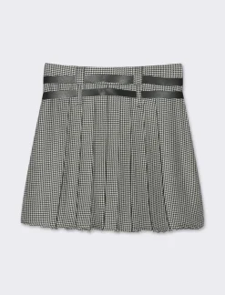 Piazza Italia GONNA CON CINTURE - Pied de poule Outlet