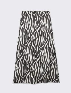 Piazza Italia Gonna con elastico in vita da donna - -bianco Nero Outlet