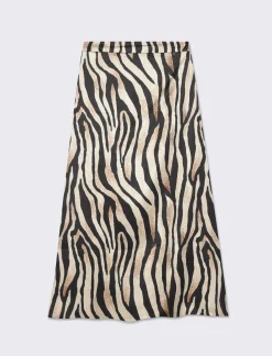 Piazza Italia Gonna con elastico in vita da donna - -oro Nero Fashion