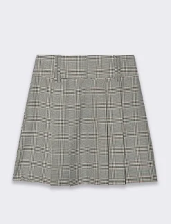 Piazza Italia Gonna con pieghe in tessuto quadro - Beige Sale