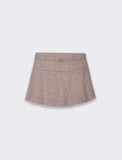 Piazza Italia Gonna corta a pieghe con pantaloncino cinturino finto cucito - var 1 Sale