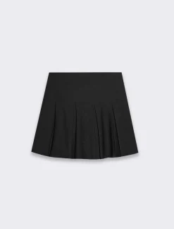 Piazza Italia Gonna corta a pieghe da donna, vestibilità stretch - Pois Pattern Cheap