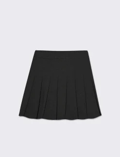 Piazza Italia Gonna corta a pieghe da donna, vestibilità stretch - Pois Pattern Clearance