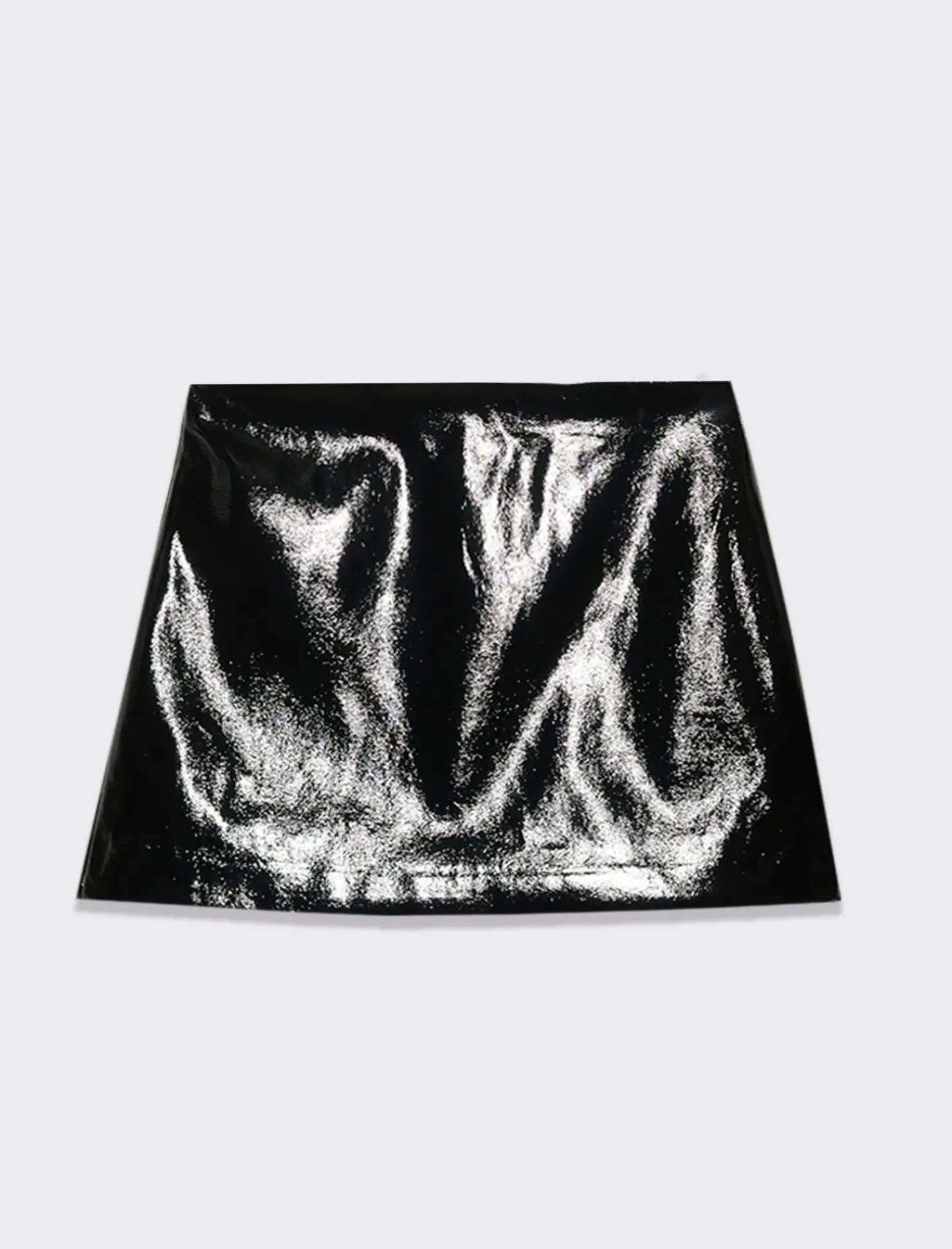 Piazza Italia Gonna corta con taglio dritto, effetto pelle - Nero Sale