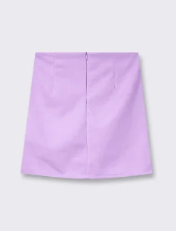 Piazza Italia Gonna corta in suede con chiusura zip - Lilla Viola Cheap