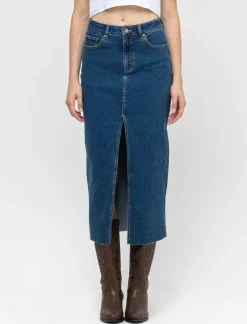 Piazza Italia Gonna denim lunga cinque tasche - Denim Blu Best