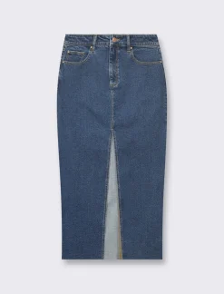 Piazza Italia Gonna denim lunga cinque tasche - Denim Blu Best