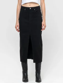 Piazza Italia Gonna denim lunga cinque tasche - Nero Fashion