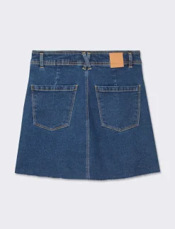 Piazza Italia Gonna denim midi svasata - Denim Blu Cheap