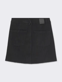 Piazza Italia Gonna denim midi svasata - Nero Best