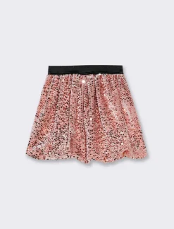 Piazza Italia Gonna elegante da bambina in paillettes - Rosa Store