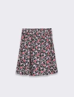 Piazza Italia Gonna elegante in viscosa stampata con taglio asimmetrico e dettaglio nodo sul davanti - Fantasia Multicolore Outlet