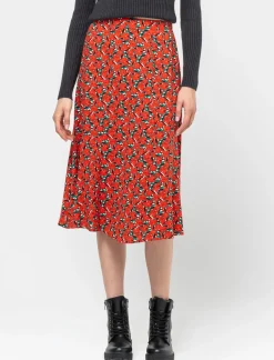 Piazza Italia Gonna fantasia midi, svasata in viscosa stampato - var 1 Flash Sale