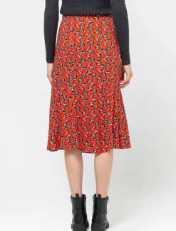 Piazza Italia Gonna fantasia midi, svasata in viscosa stampato - var 1 Flash Sale