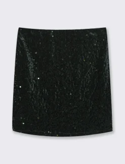 Piazza Italia Gonna in paillettes - Verde Hot