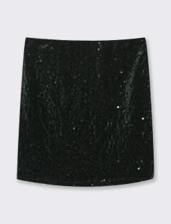 Piazza Italia Gonna in paillettes - Verde Hot