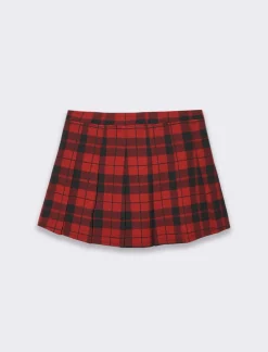 Piazza Italia Gonna in punto milano elastico stampato con fantasia a quadri da bambina - Fantasia Multicolore Outlet