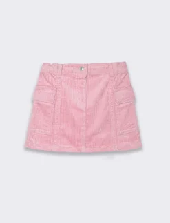 Piazza Italia Gonna in velluto con tasche - Rosa Discount