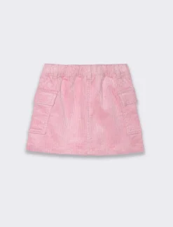 Piazza Italia Gonna in velluto con tasche - Rosa Discount