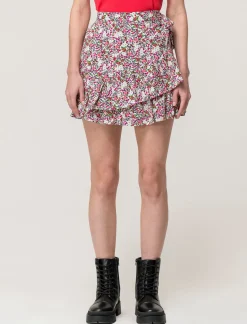 Piazza Italia Gonna in viscosa con rouche al fonfo e pantaloncino interno - var 1 Shop