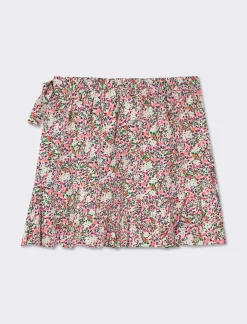 Piazza Italia Gonna in viscosa con rouche al fonfo e pantaloncino interno - var 1 Shop