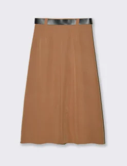 Piazza Italia Gonna lunga con cintura - Cammello New