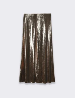 Piazza Italia Gonna lunga da donna con elastico in vita - Bronzo Marrone Best