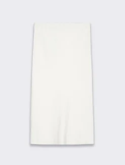 Piazza Italia Gonna lunghezza midi a tubino in maglia con elastico in vita - Avorio Beige Cheap