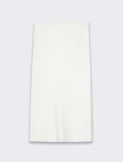 Piazza Italia Gonna lunghezza midi a tubino in maglia con elastico in vita - Avorio Beige Cheap