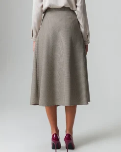 Piazza Italia Gonna midi con zip invisibile sul fianco da donna - tabacco Marrone Outlet