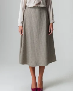 Piazza Italia Gonna midi con zip invisibile sul fianco da donna - tabacco Marrone Outlet