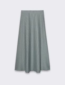 Piazza Italia Gonna midi con zip invisibile sul fianco da donna - Ottanio Verde New