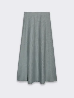 Piazza Italia Gonna midi con zip invisibile sul fianco da donna - Ottanio Verde New