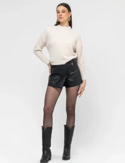 Piazza Italia Gonna pantalone con dettaglio cintura - Nero Store