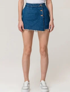 Piazza Italia Gonna pantalone in denim - Denim Blu Outlet