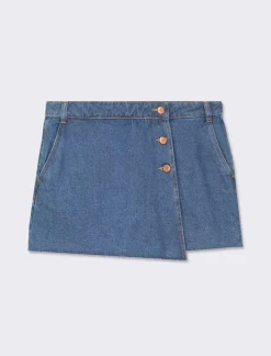 Piazza Italia Gonna pantalone in denim - Denim Blu Outlet