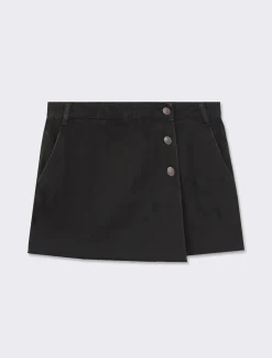 Piazza Italia Gonna pantalone in denim - Nero Discount