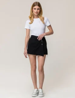 Piazza Italia Gonna pantalone in denim - Nero Discount