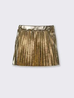Piazza Italia Gonna plissè dorata da bambina - Oro Sale