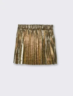 Piazza Italia Gonna plissè dorata da bambina - Oro Sale
