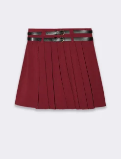 Piazza Italia Gonna plisset con cinture - Vinaccia Best Sale